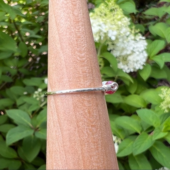 RUBY and Freshwater Pearl Sterling Silver Ring - Picture 7 of 15